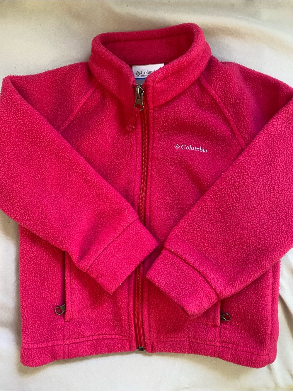 Columbia Bright Pink Fleece Zip Jacket
Size 2T